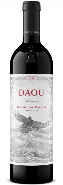 A bottle of Eye of the Falcon red wine