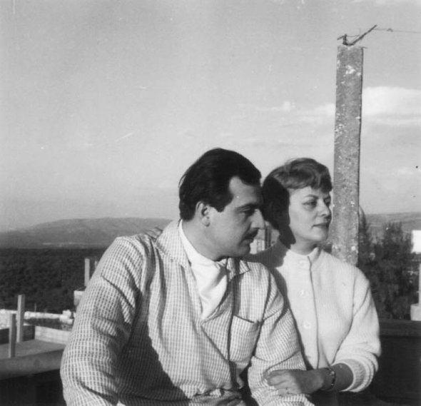 Black and white photo of Joseph Daou and his wife Marie