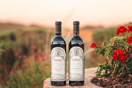 Stylized text that says "Spring In Your Sip: The palate of DAOU Mountain"