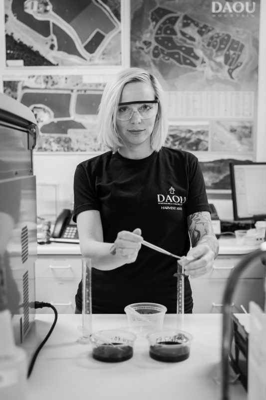 Kati Ayers in QA lab