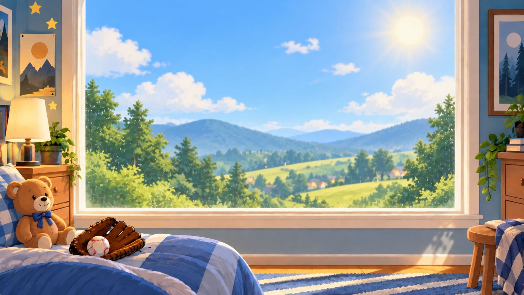 Sunny bedroom window