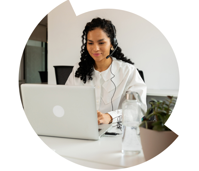 Woman at her laptop