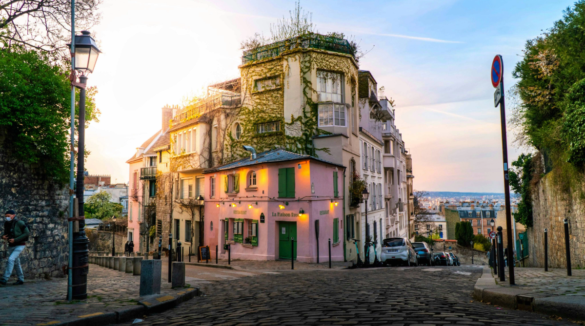 Barrio de Montmartre en París, Francia