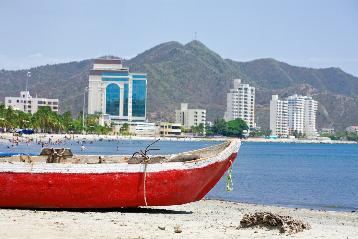 Santa Marta beach in Colombia