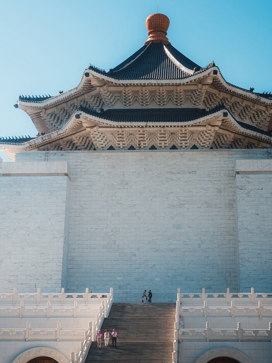 The steps of Liberty Square Temple in Taipei