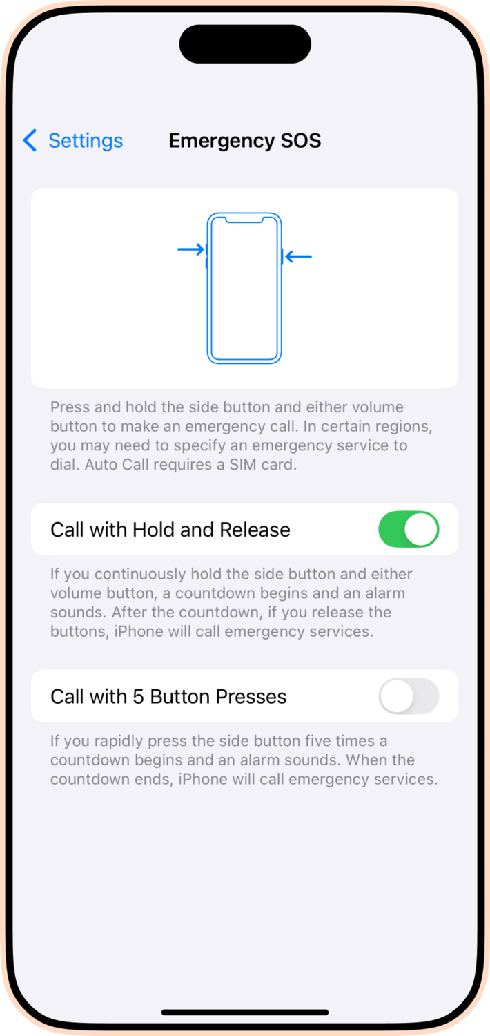 Emergency SOS on iPhone