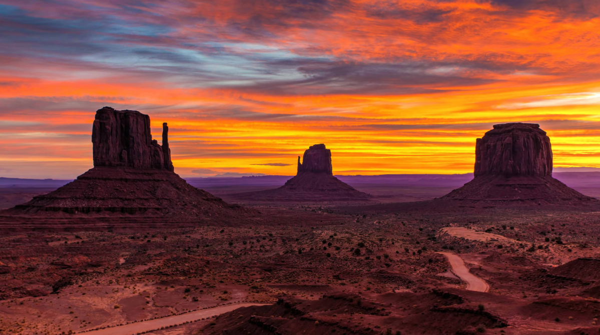 Monument Valley at sunset