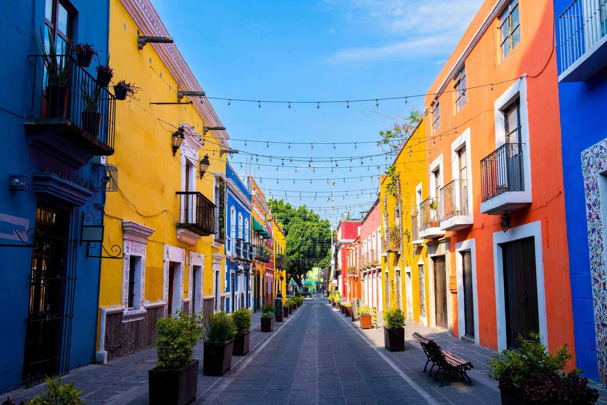 Straße der Frösche, berühmt in Puebla