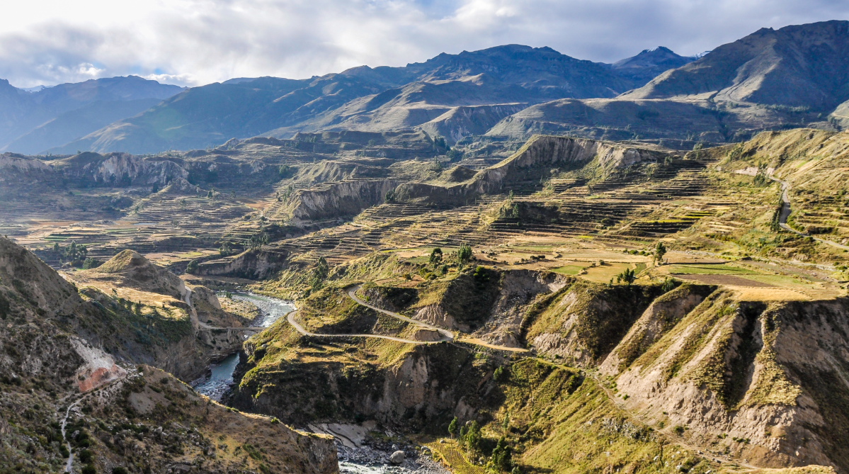 Aerial view of Colca Canyon, Peru