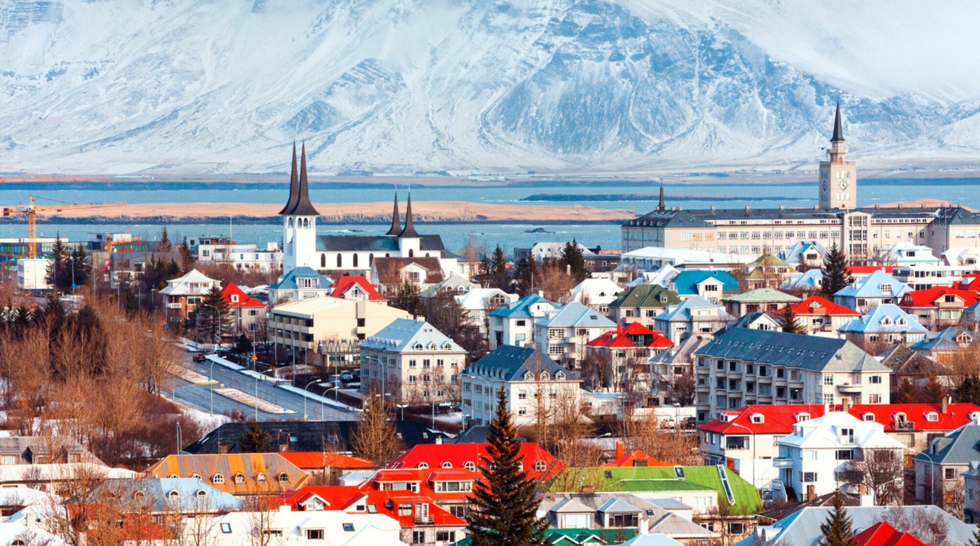 vue de Reykjavik, debut du circuit de 7 jours en islande