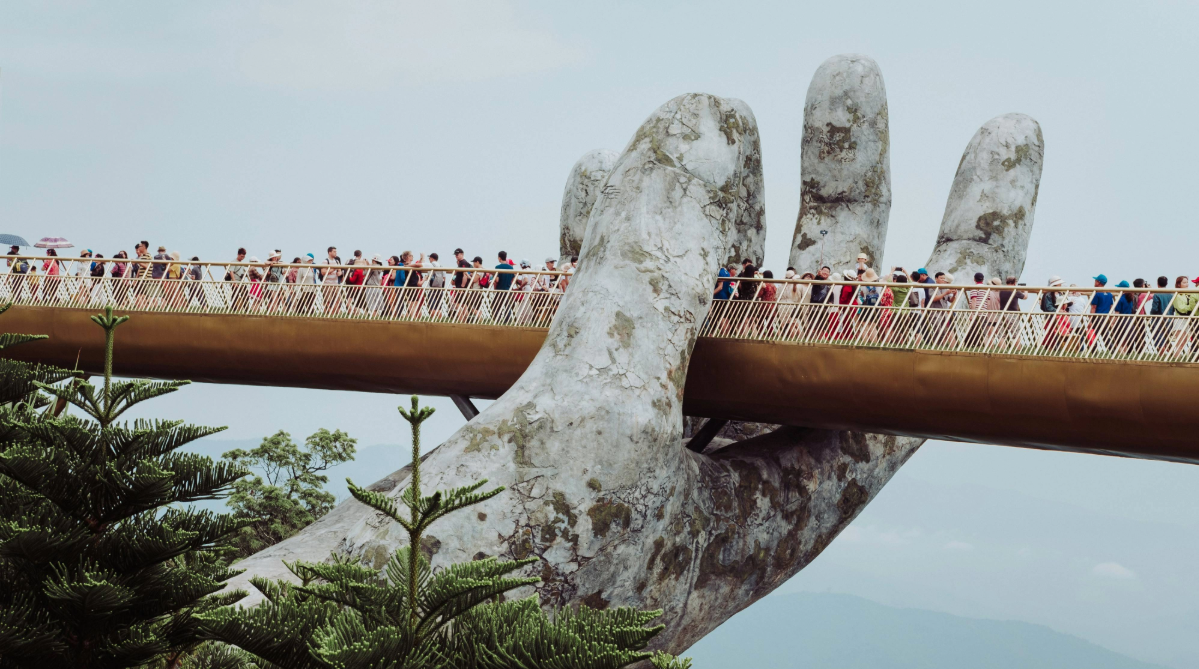 Golden Bridge on Ba Na Hills, Vietnam