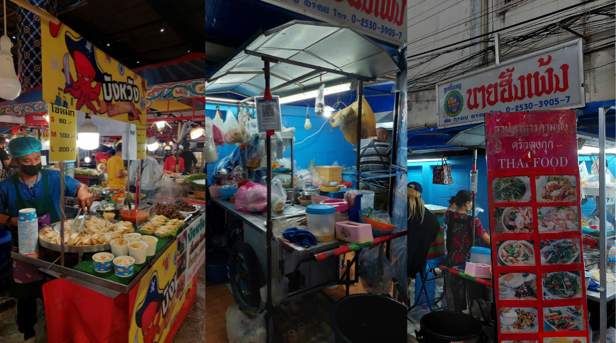 Street food stalls in Bangkok