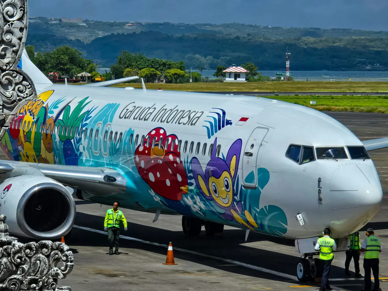 Un avión en el aeropuerto de Denpasar-Ngurah Rai.