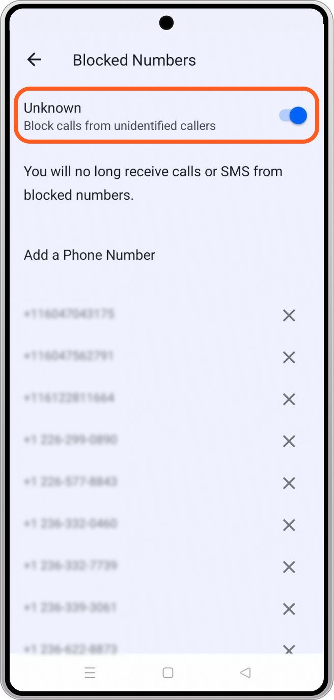 Silence Unknown Callers Android