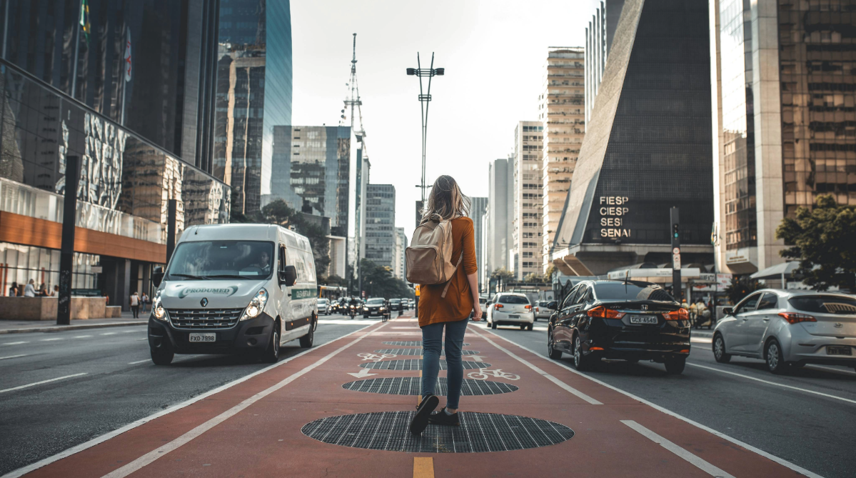 Traveler in Sao Paulo, Brazil