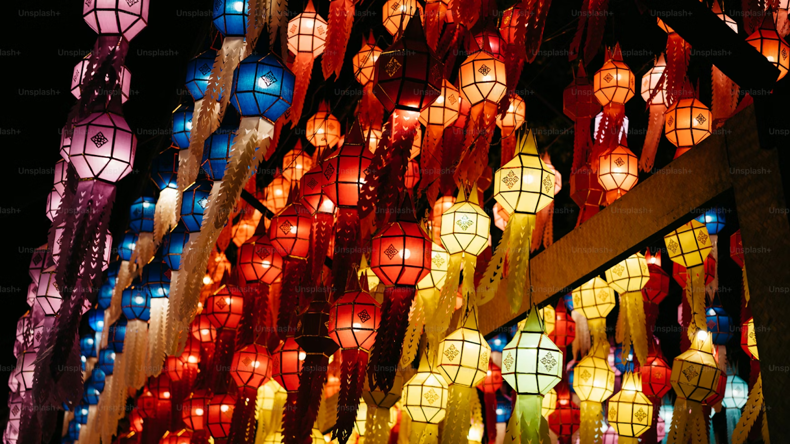 Lanterns on display at the Seoul Lantern Festival