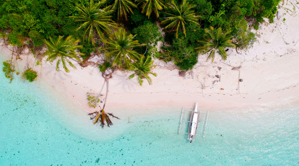 Aerial view of Balabac, Palawan, Philippines