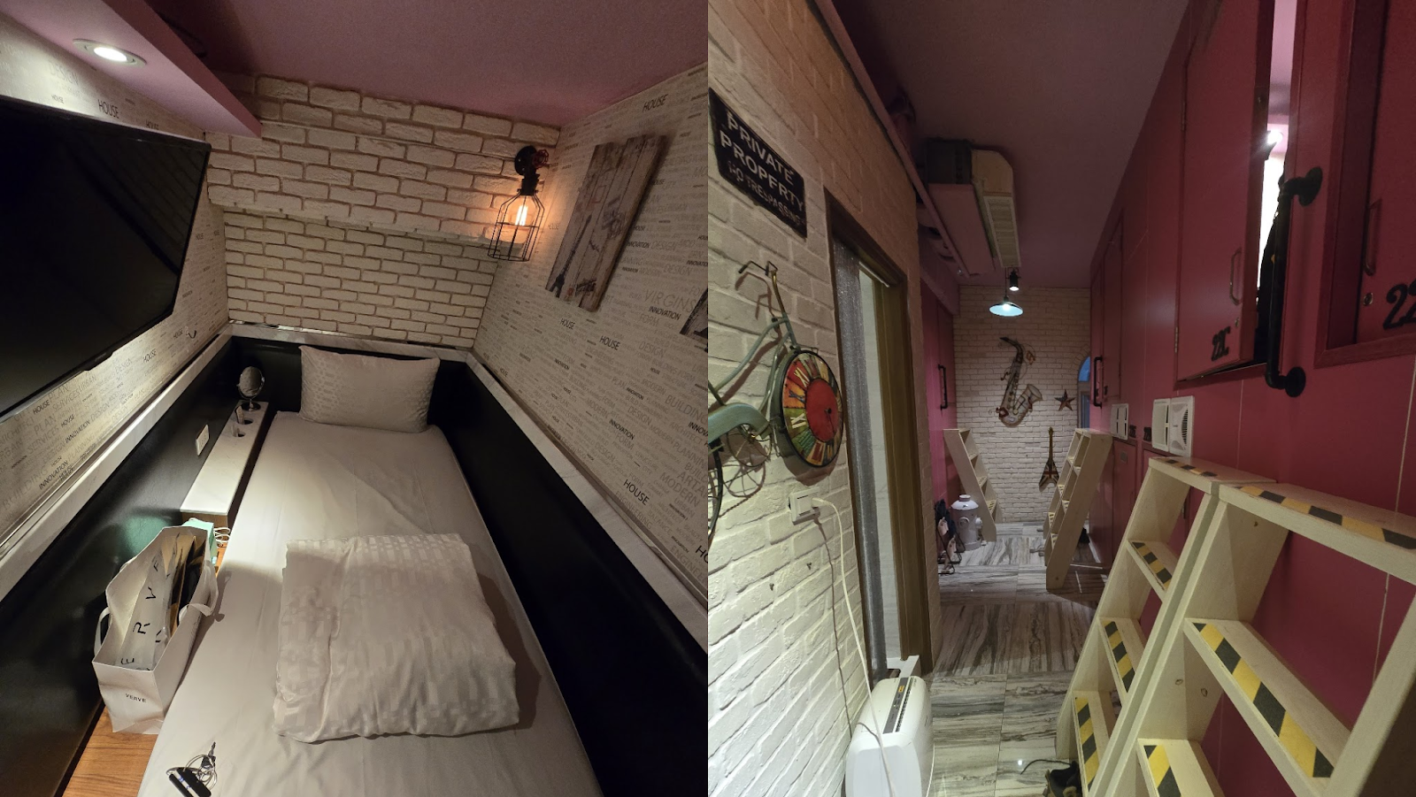 A capsule in Kenting My Home Hostel (墾丁 My Home 青年旅館背包客棧)