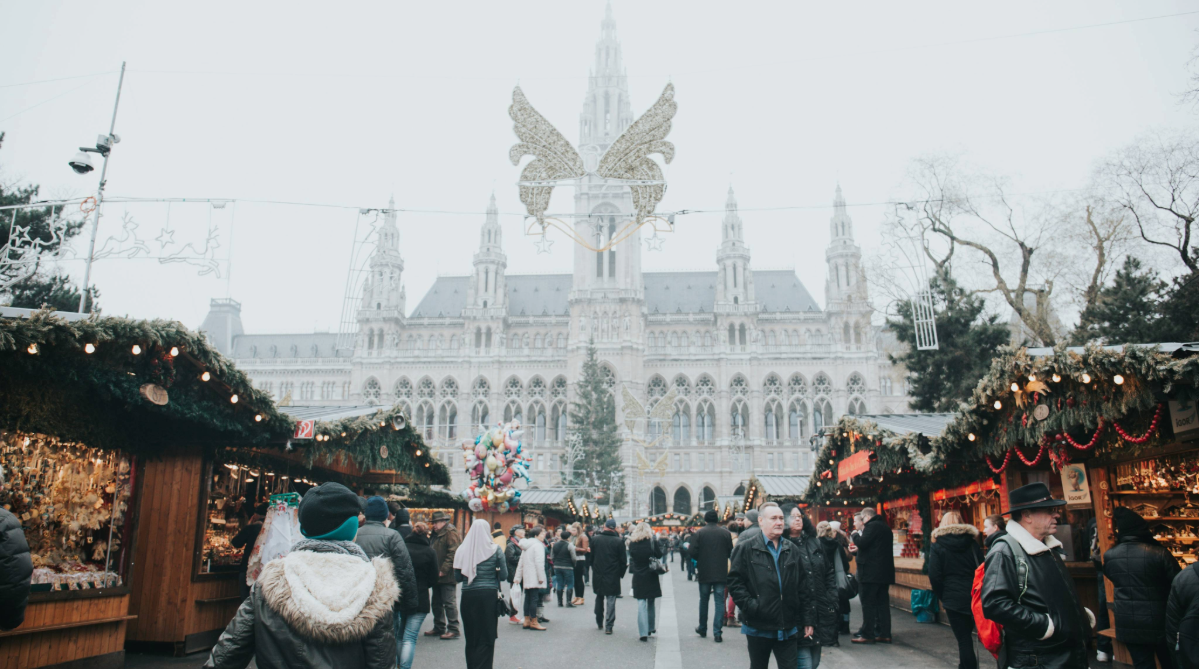 Mercado navideño en Viena, Austria