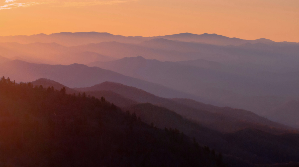 Great Smoky Mountains at sunset