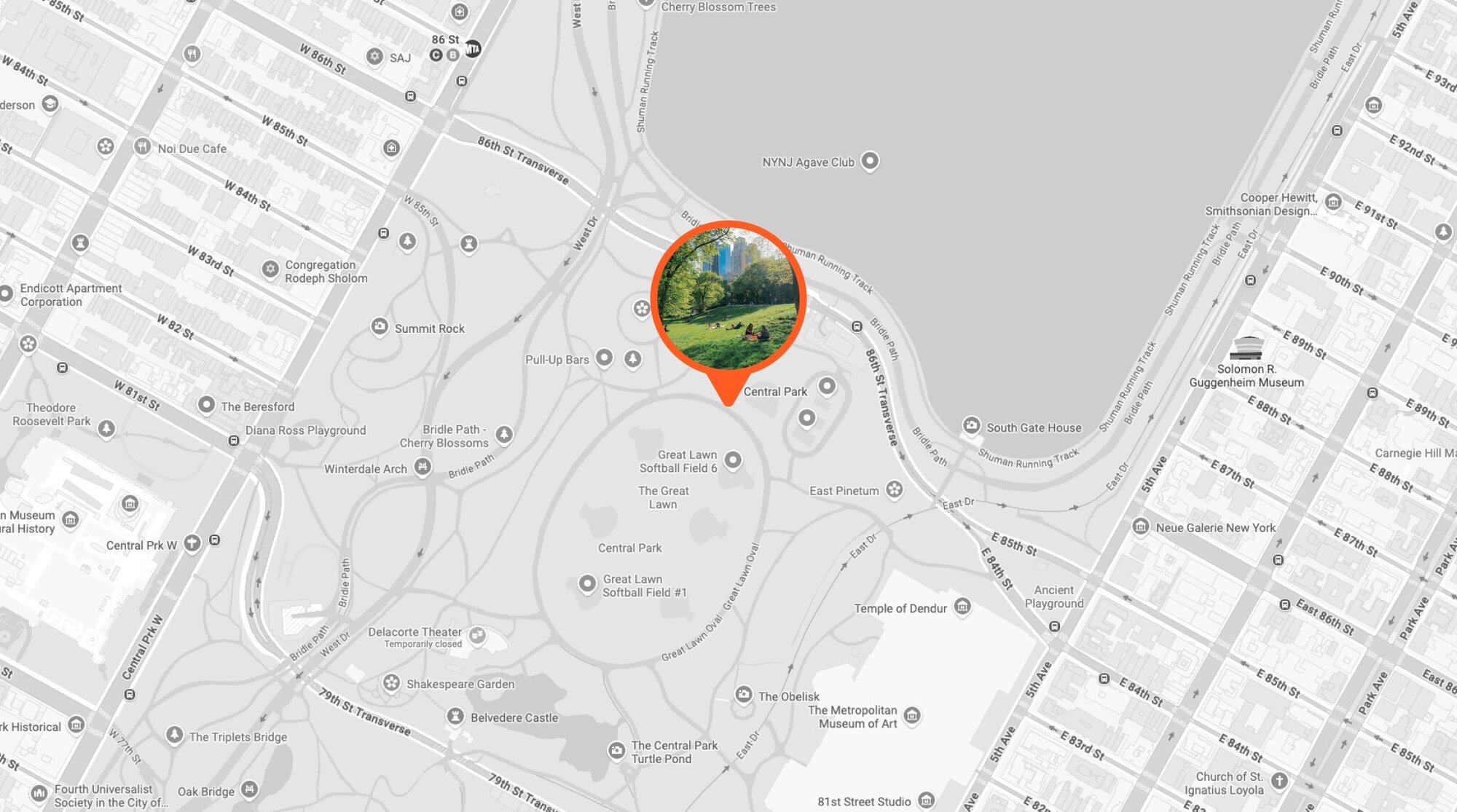 Google Maps Central Park