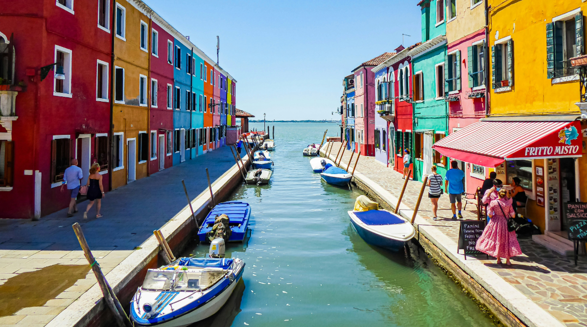 Colorful houses in Burano, Venice