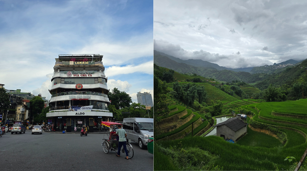 Hanoi (left) and Sapa (right)