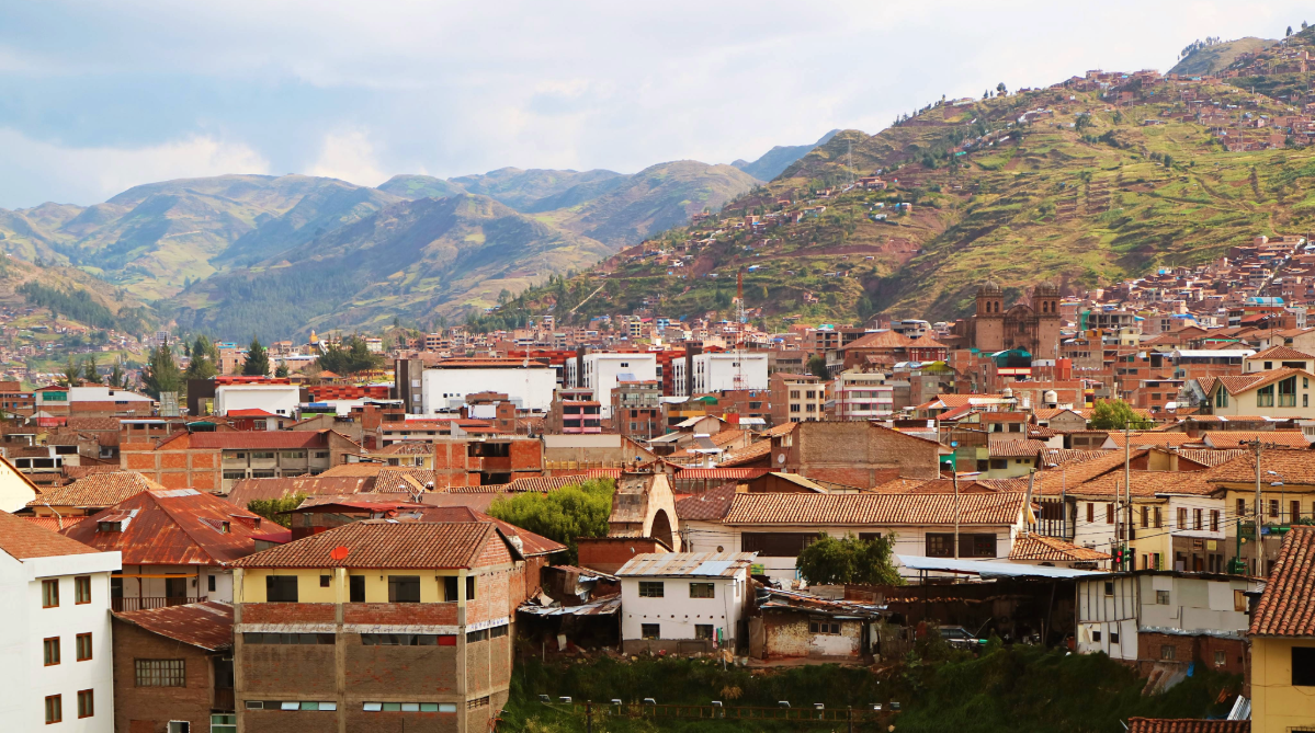 Aerial view of Cusco, Peru