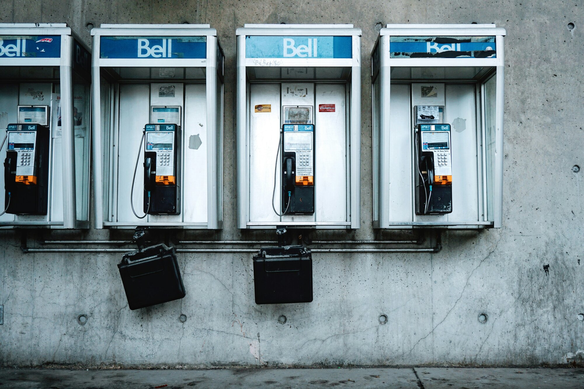 Bell phones next to each other