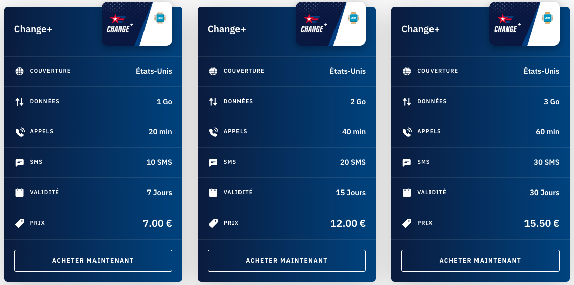 forfaits esim avec numero de telephone pour les etats unis