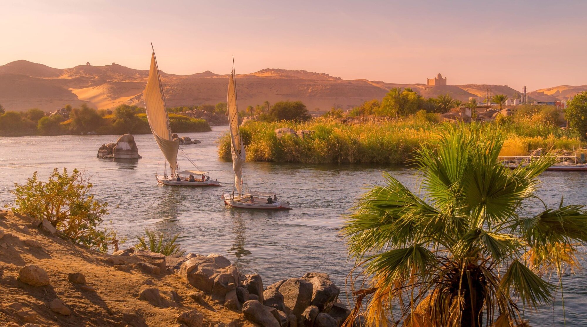 paysage du Nil proche d'Assouan