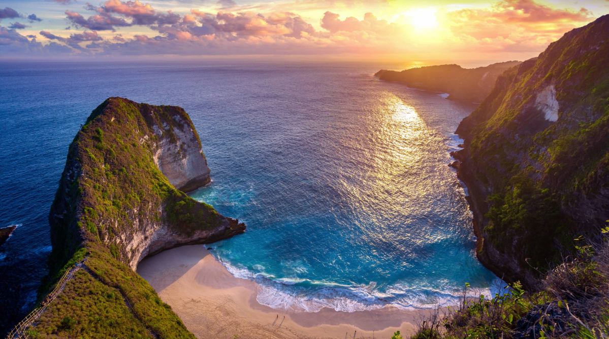 Nusa Penida Island at sunset