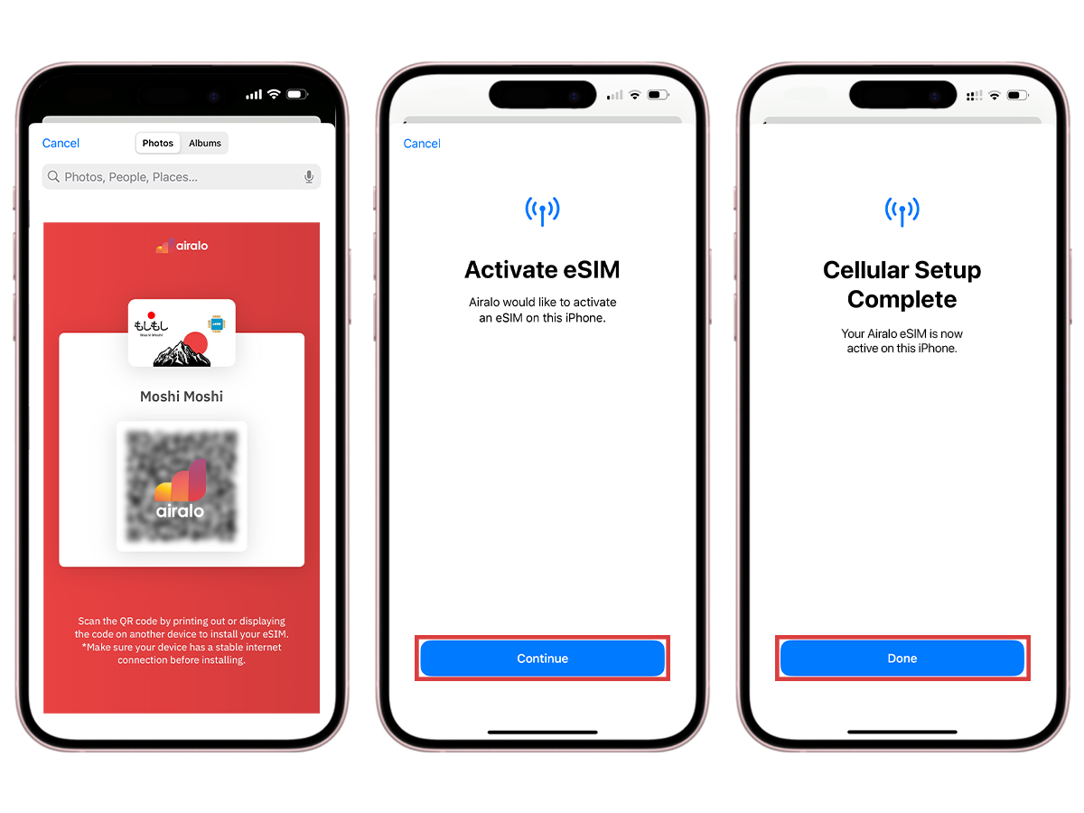 Installing Airalo eSIM on iPhone -  QR Method Step 3