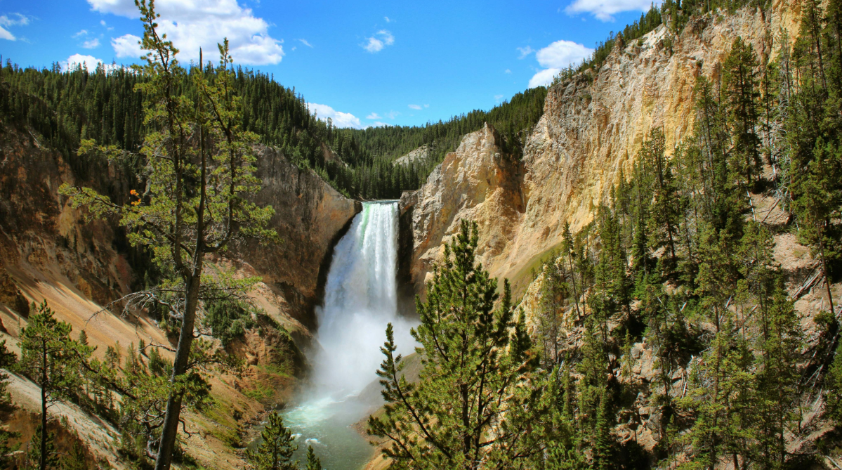 Waterfall in Yellowstone National Park