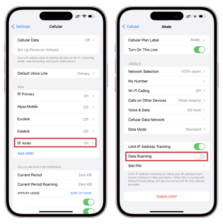 eSIM activation iPhone
