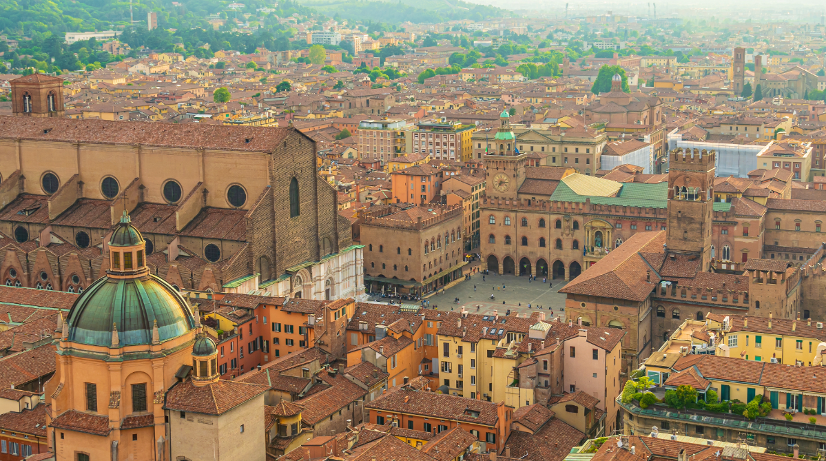 Aerial view of Bologna, Italy