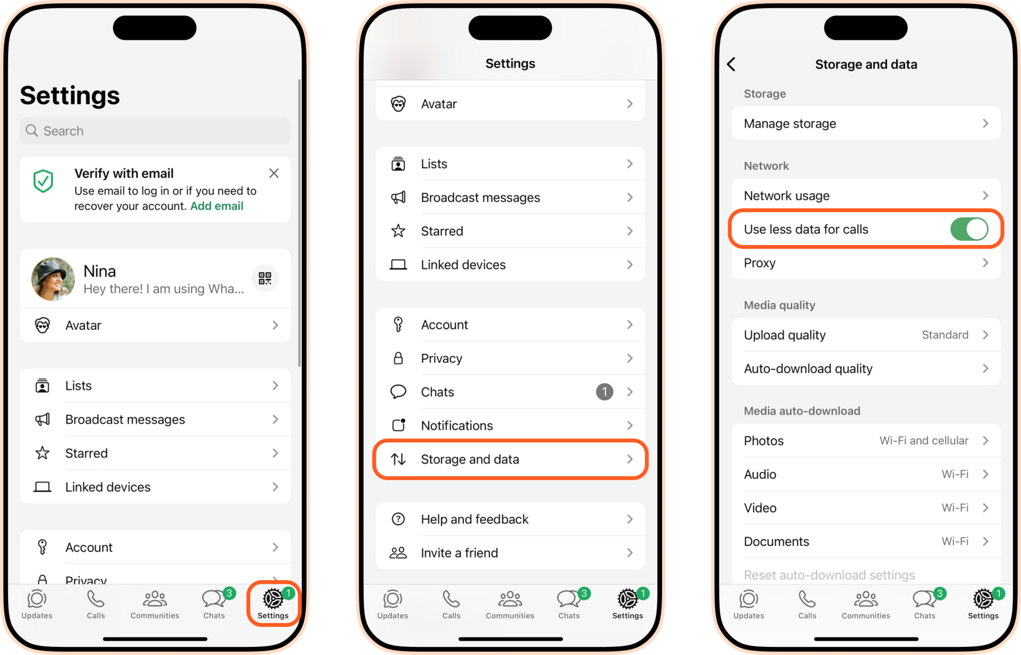 WhatsApp Data Saver Mode