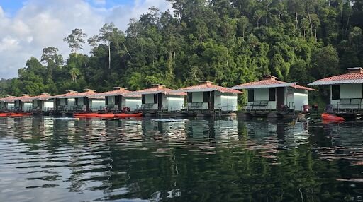 Floating bungalows on Cheow Lan Lake