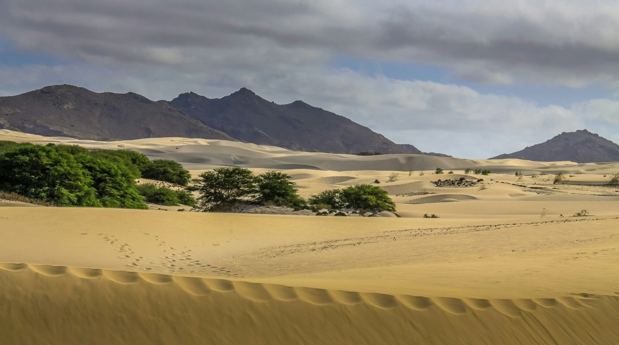 desert et volcan sur l'île de Boa Vista, Cap Vert