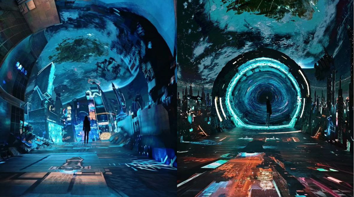 Time Tunnel Light Installations 