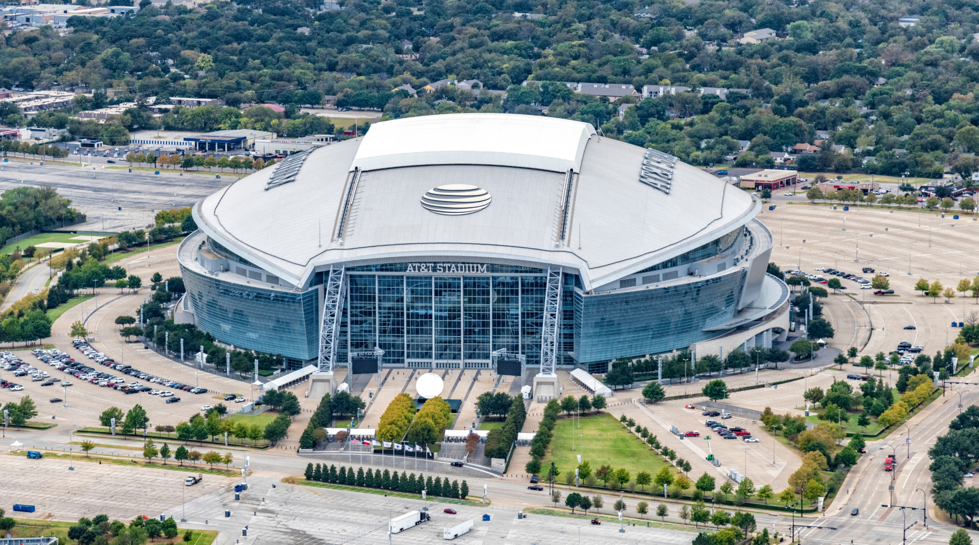 Das AT&T Stadion in Texas zur WM 2026 aus der Vogelperspektive