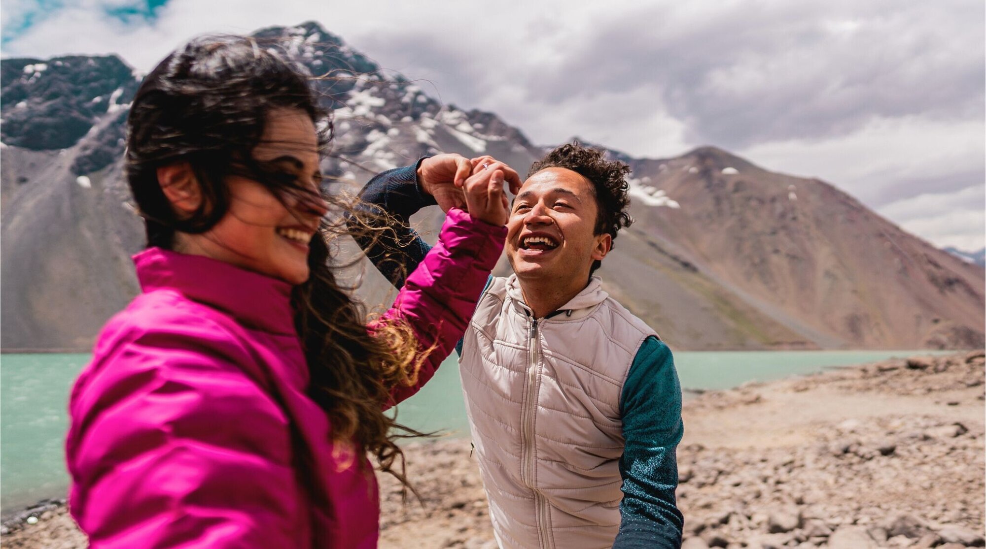 Casal em lua de mel em santiago
