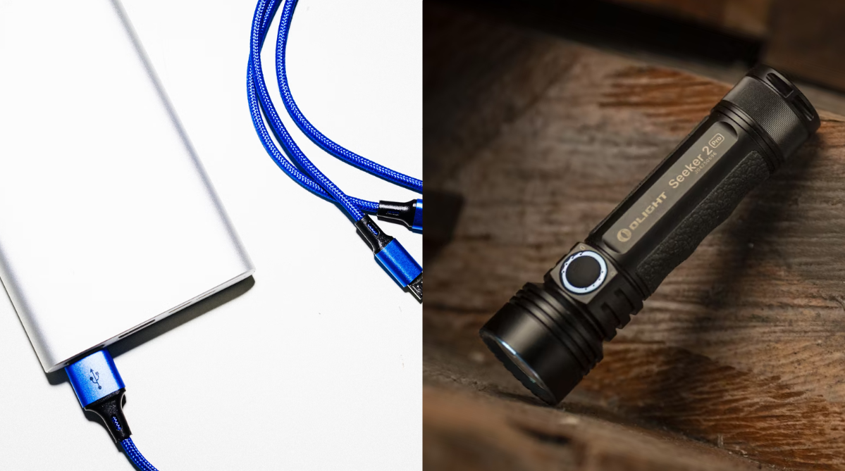 Power bank (left) and torchlight (right)