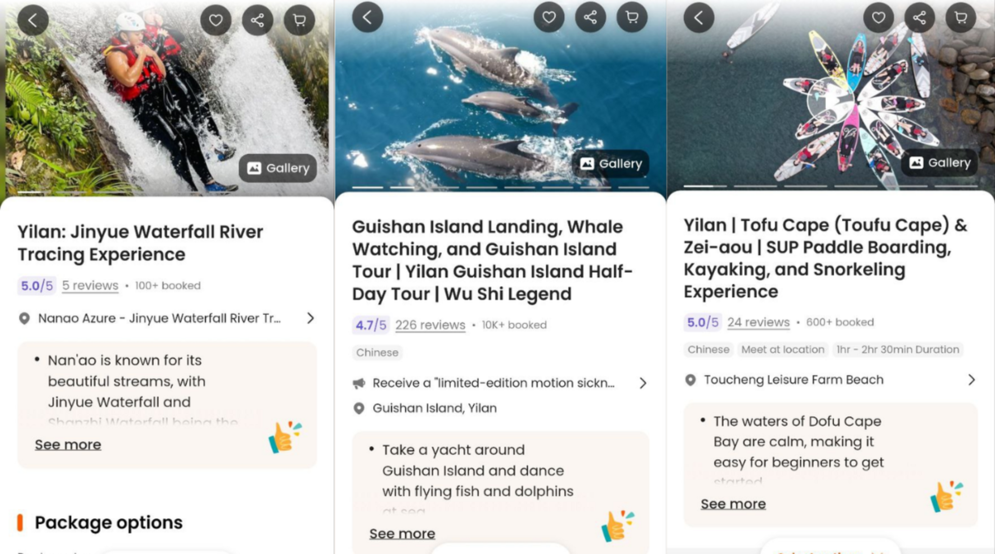 Adventure tours in Yilan listed on Klook