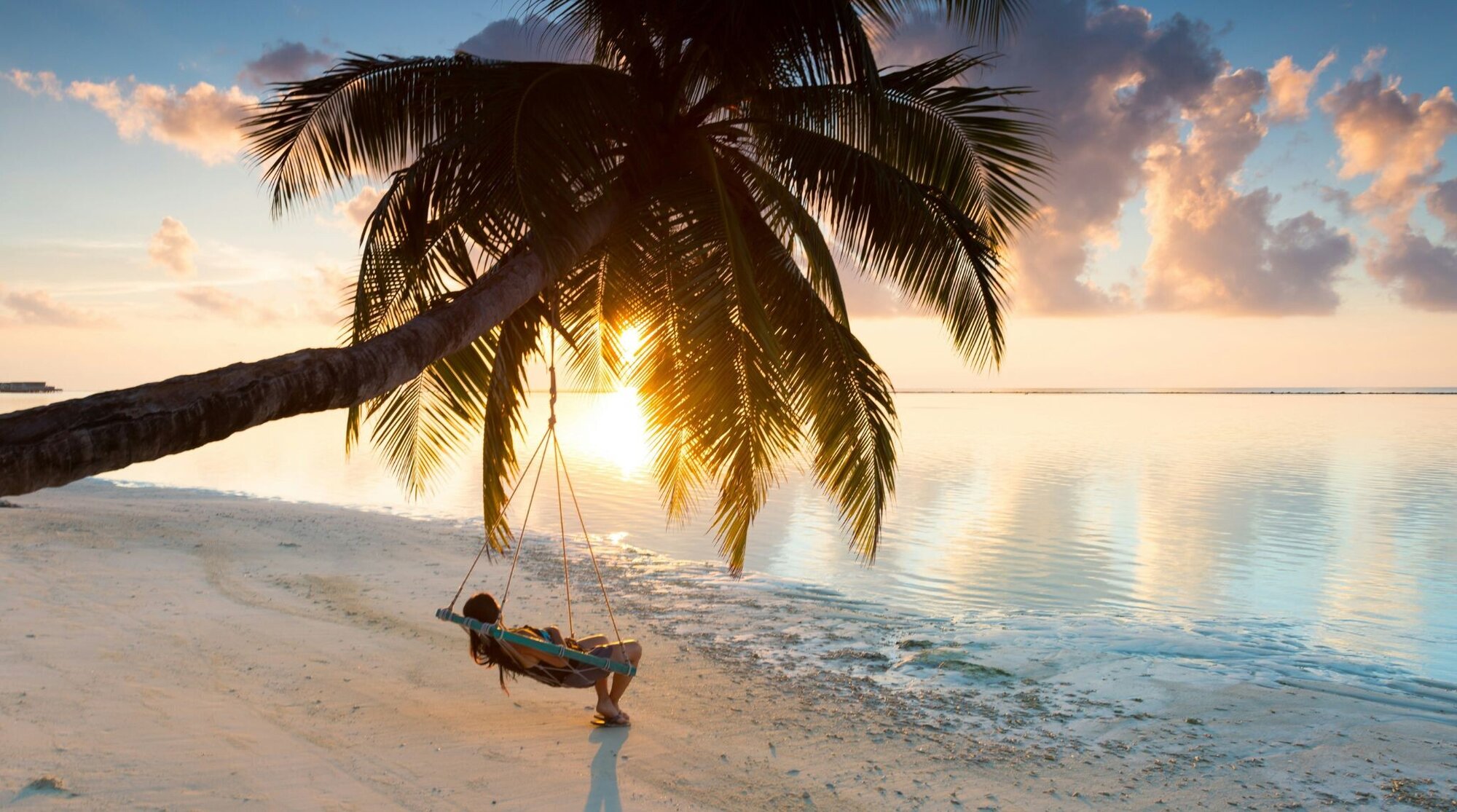 coucher de soleil aux maldives