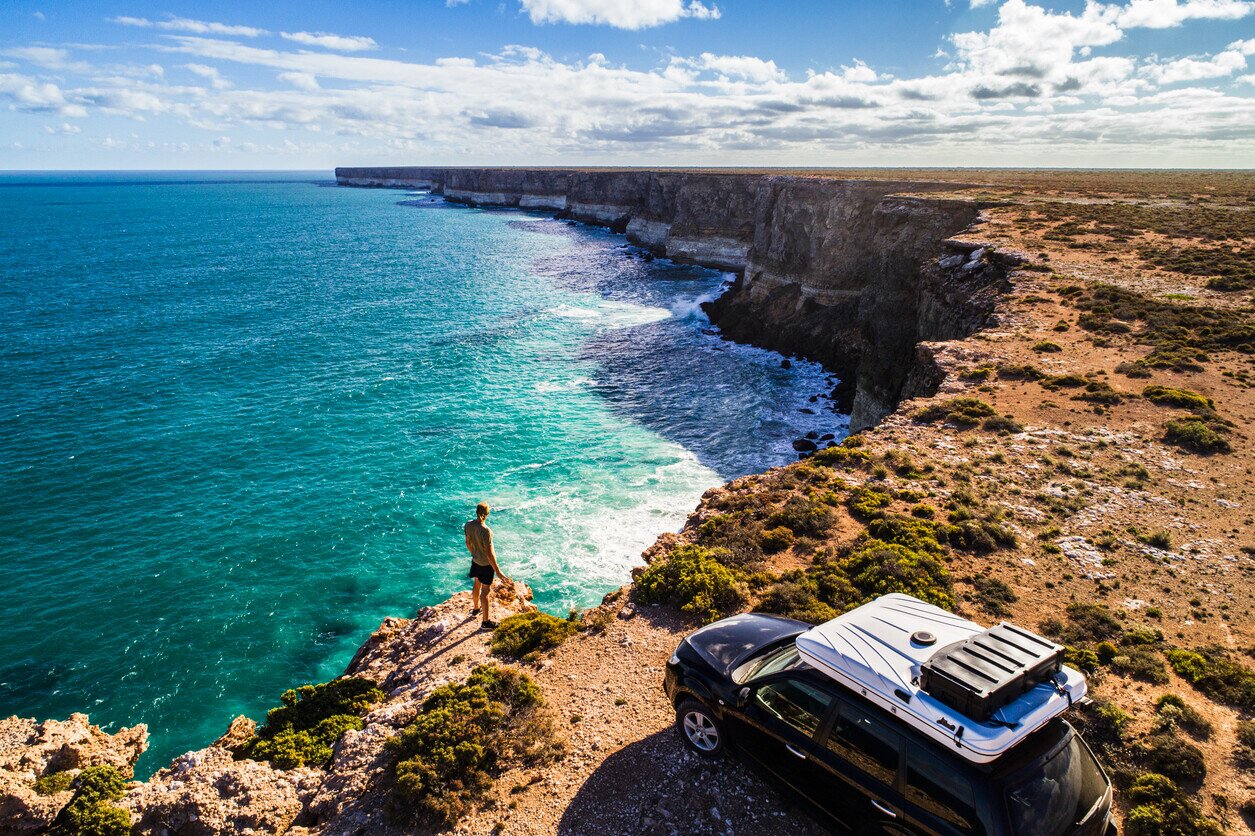 Mann in Australien an Küste