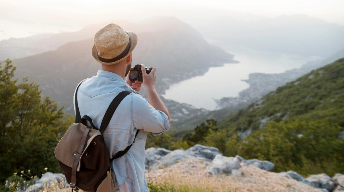 traveler taking a photo
