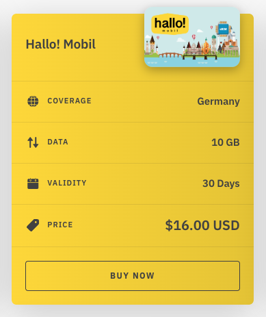 Airalo package example