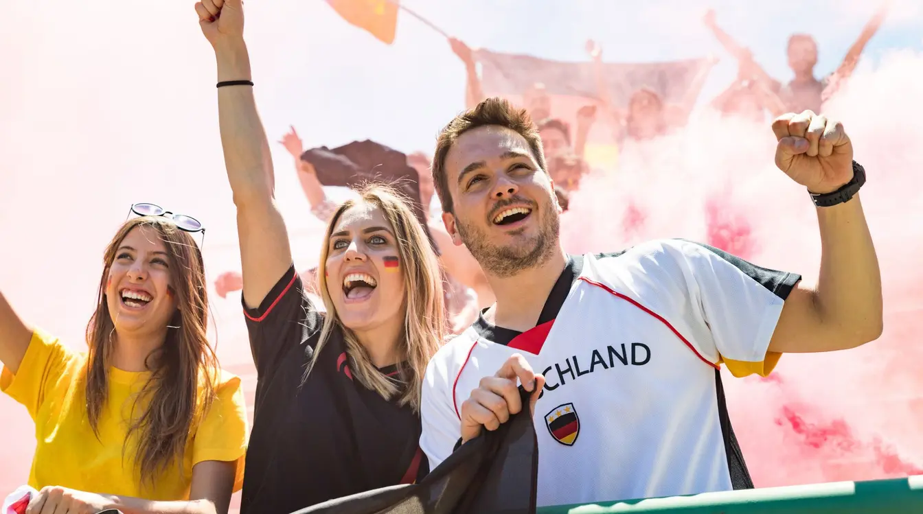 Deutsche Fußballfans an einem der Spielorte in den USA zur WM 2026