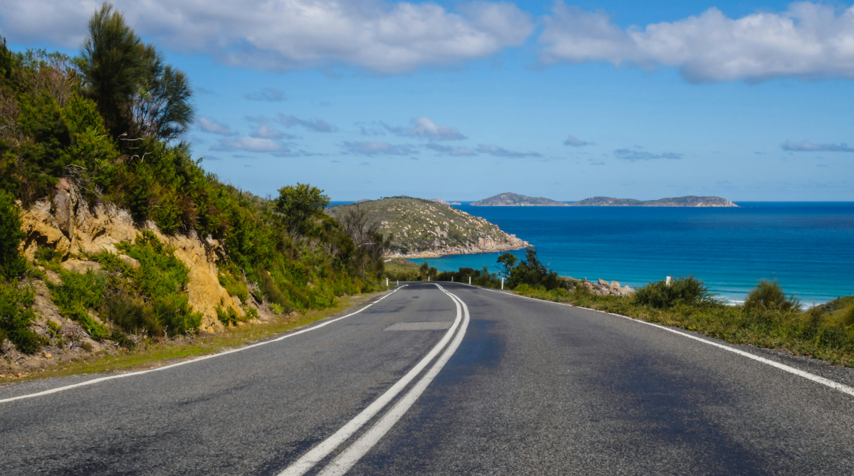 Road through Wilsons Promontory National Park, Australia